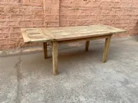 Tavolo rettangolare a quattro gambe Tavolo vintage in legno allungabile in offerta  Outlet etnico scontato