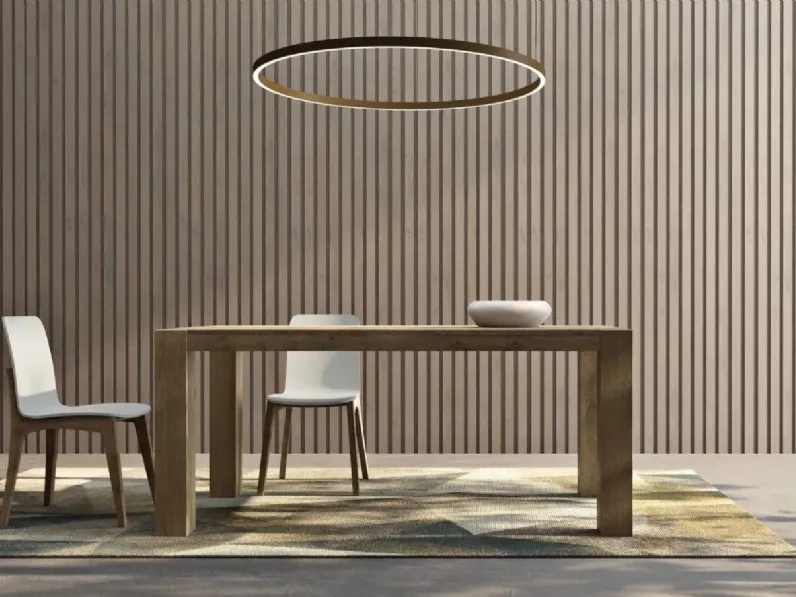 Tavolo in legno rettangolare Acheo * Fratelli mirandola in offerta outlet