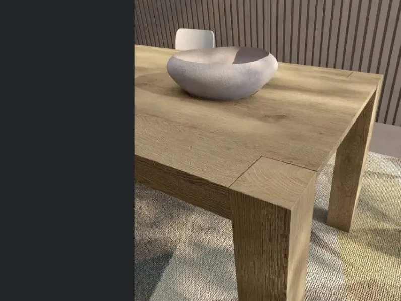 Tavolo in legno rettangolare Acheo * Fratelli mirandola in offerta outlet