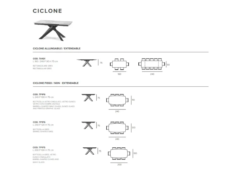 Tavolo Target point Ciclone SCONTATO a PREZZI OUTLET 