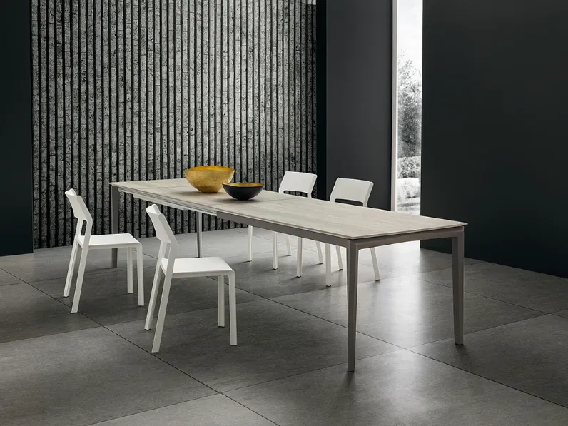 Tavolo rettangolare in laminato Bill super rettangolare di La primavera in Offerta Outlet