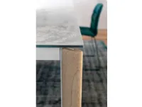 Tavolo rettangolare in vetro Blade di Midj in Offerta Outlet