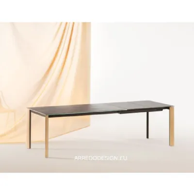 Tavolo rettangolare in vetro Blade di Midj in Offerta Outlet