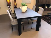Tavolo rettangolare con basamento a quattro gambe Tavolo lam + sedie etoile Calligaris
