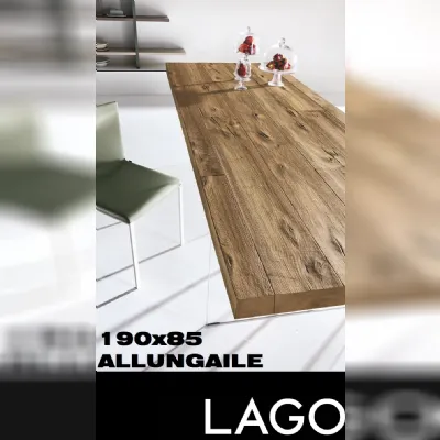 Tavolo rettangolare in legno Air di Lago in Offerta Outlet