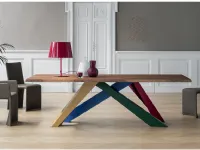 Tavolo in legno rettangolare Big table fisso 200x100 Bonaldo in offerta outlet
