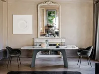 Tavolo in vetro rettangolare Moonlight * Midj in offerta outlet