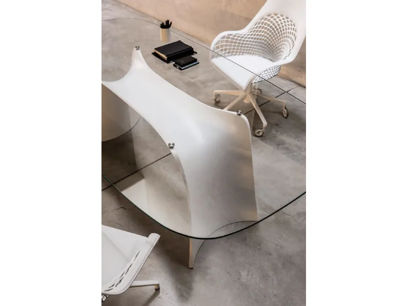 Tavolo in vetro rettangolare Moonlight * Midj in offerta outlet