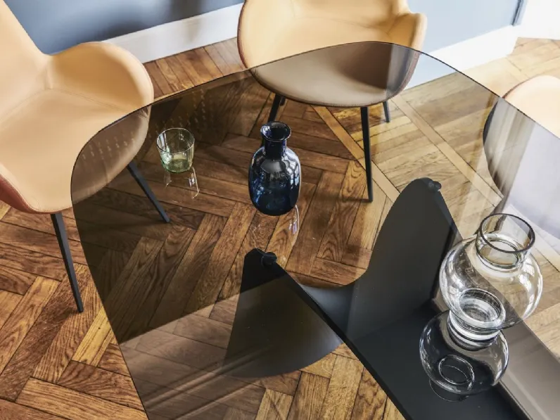 Tavolo in vetro rettangolare Moonlight * Midj in offerta outlet
