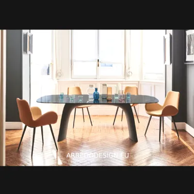 Tavolo in vetro rettangolare Moonlight * Midj in offerta outlet