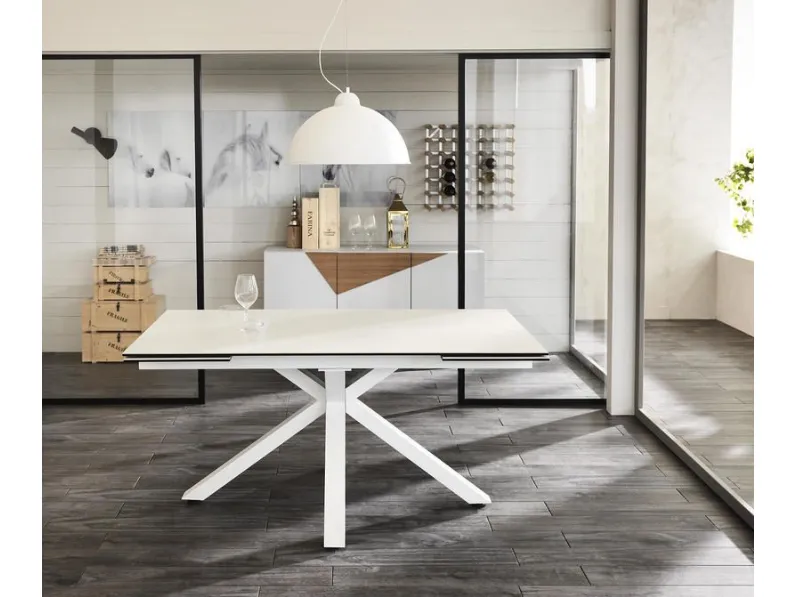 Tavolo in ceramica rettangolare Ceramica 1 Stones in offerta outlet