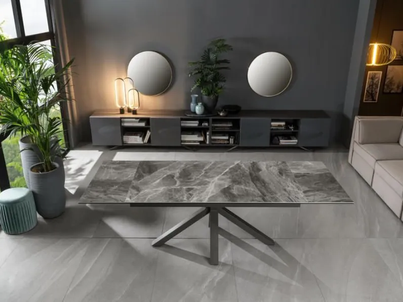 Tavolo in ceramica rettangolare Ceramica 1 Stones in offerta outlet