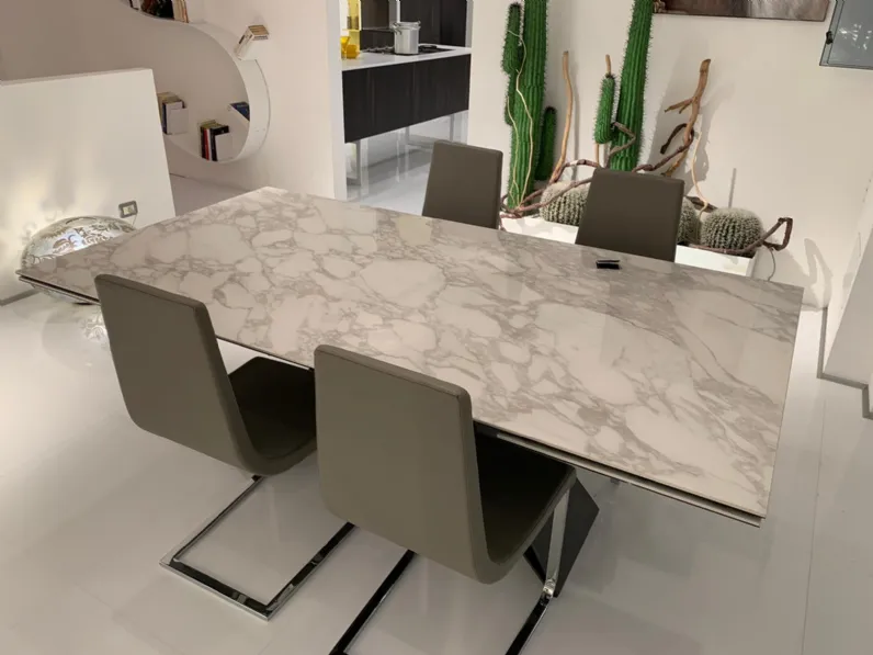 Tavolo rettangolare in ceramica Premier keramik drive Cattelan in Offerta Outlet