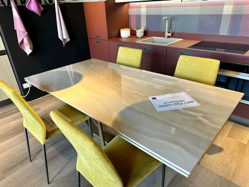 Tavolo in ceramica rettangolare Priamo Abitare interior in offerta outlet