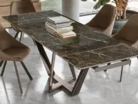 Tavolo rettangolare in ceramica Priamo * di Target point in Offerta Outlet 