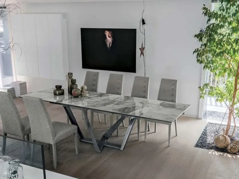 Tavolo rettangolare in ceramica Priamo * di Target point in Offerta Outlet 