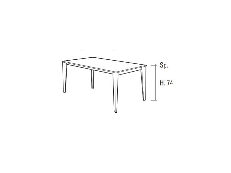 Tavolo rettangolare in laminato Carlo La primavera in Offerta Outlet