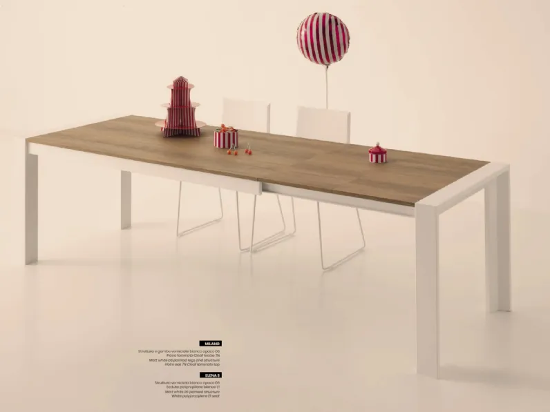 Tavolo rettangolare in laminato Milano Point house in Offerta Outlet