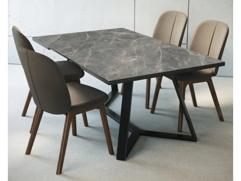 Tavolo rettangolare in legno Archie Domitalia in Offerta Outlet