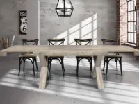 Tavolo rettangolare in legno Art. occ038 Artigianale in Offerta Outlet