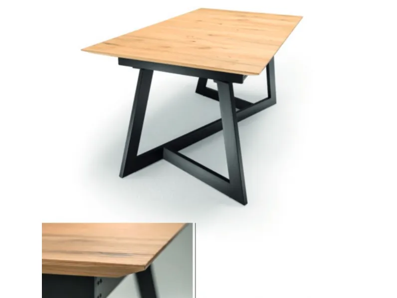 Tavolo in legno rettangolare Artiglio * Domus arte in offerta outlet