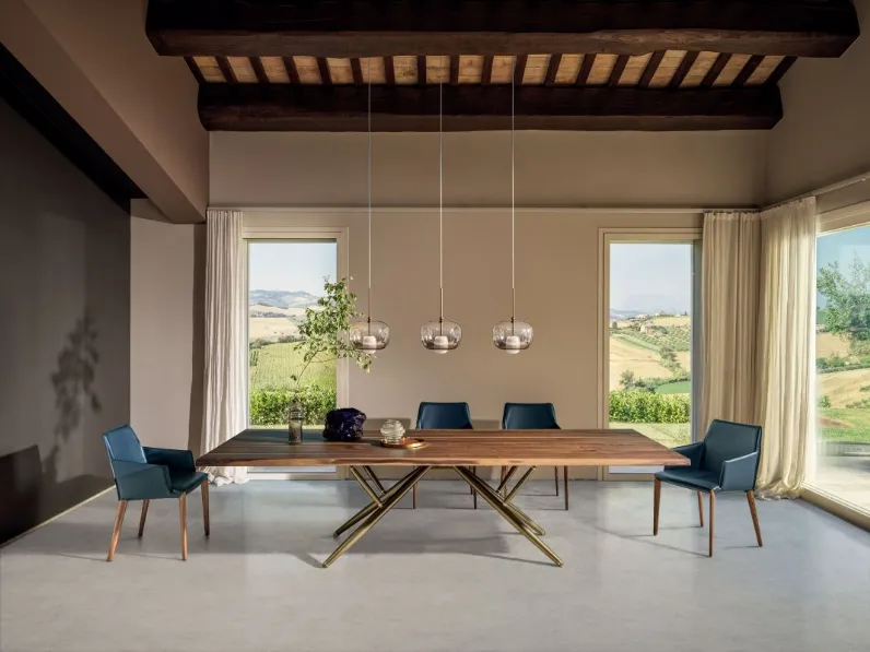 Tavolo Bridge di Bontempi in Offerta Outlet. Legno rettangolare.