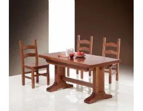 Tavolo rettangolare in legno Class Artigianale in Offerta Outlet
