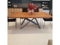 Tavolo rettangolare in legno Cross di Fgf mobili in Offerta Outlet