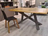 Tavolo rettangolare in legno Crossing di Fgf mobili in Offerta Outlet