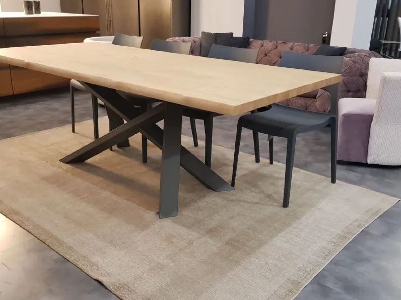Tavolo rettangolare in legno Crossing Fgf mobili in Offerta Outlet