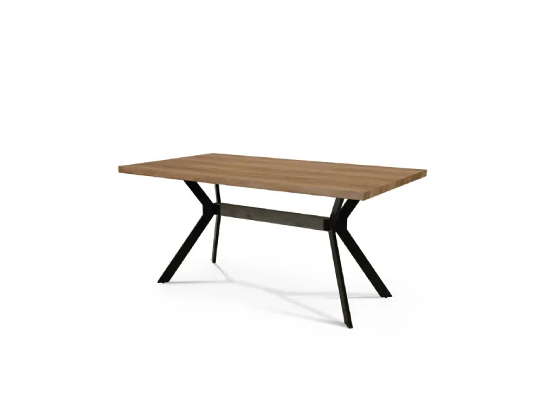 Tavolo rettangolare in legno e resina Tavolo impiallacciato di Collezione esclusiva in Offerta Outlet