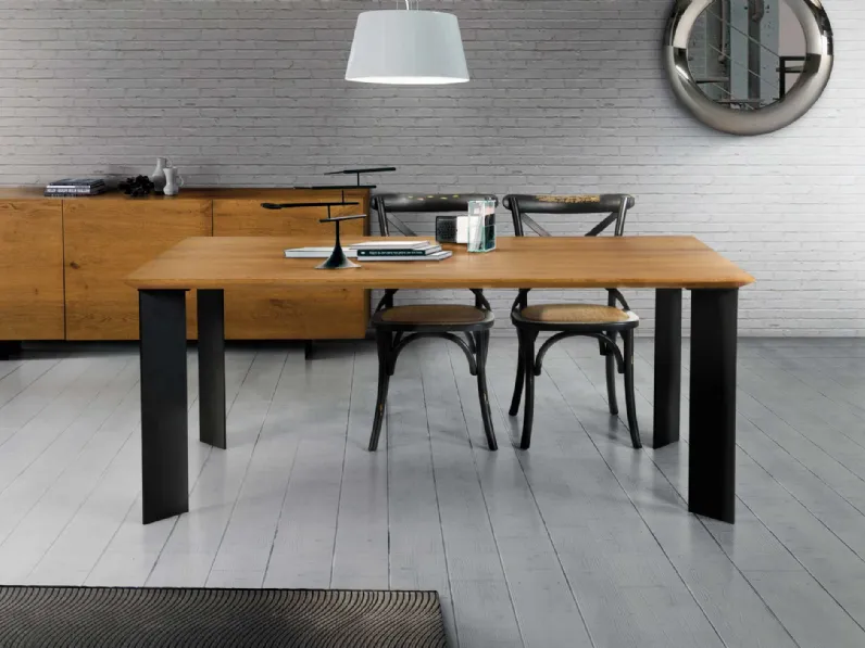 Tavolo rettangolare in legno e resina Tavolo legno di Collezione esclusiva in Offerta Outlet