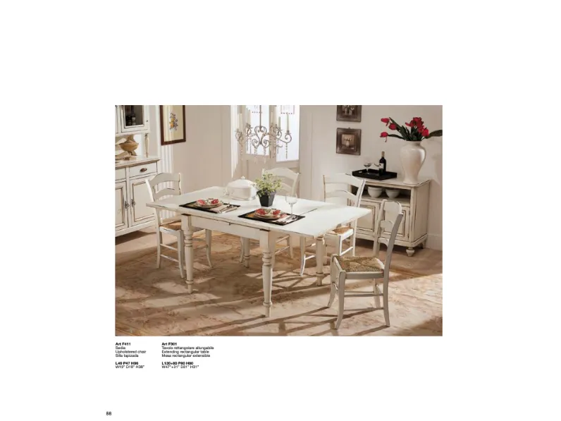 Tavolo rettangolare in legno F300 di Falegnameria italiana in Offerta Outlet
