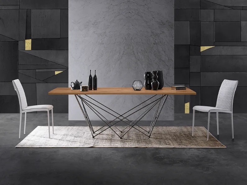 Tavolo rettangolare in legno Net Natisa in Offerta Outlet