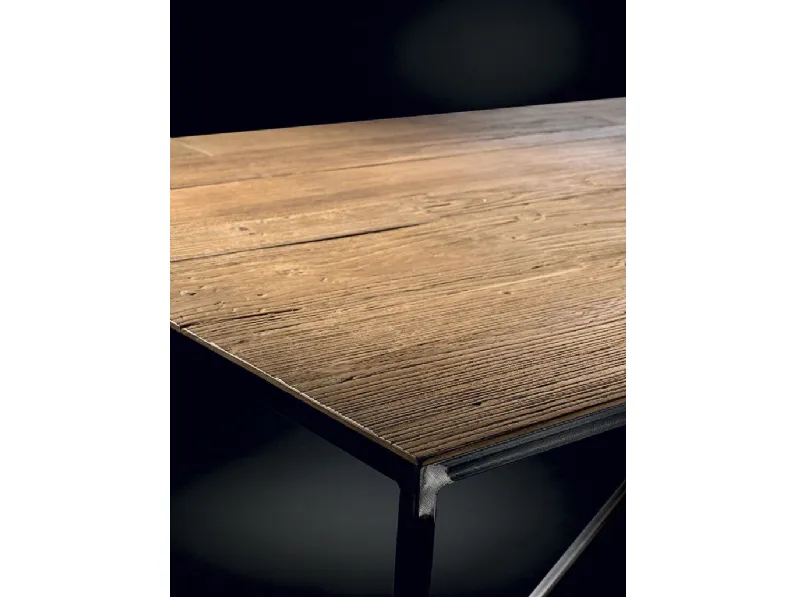 Tavolo rettangolare in legno Profilo Nature design in Offerta Outlet
