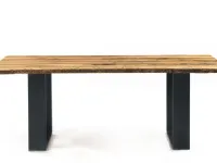 Tavolo rettangolare in legno Project briccola/ulivo  Artigianale in Offerta Outlet