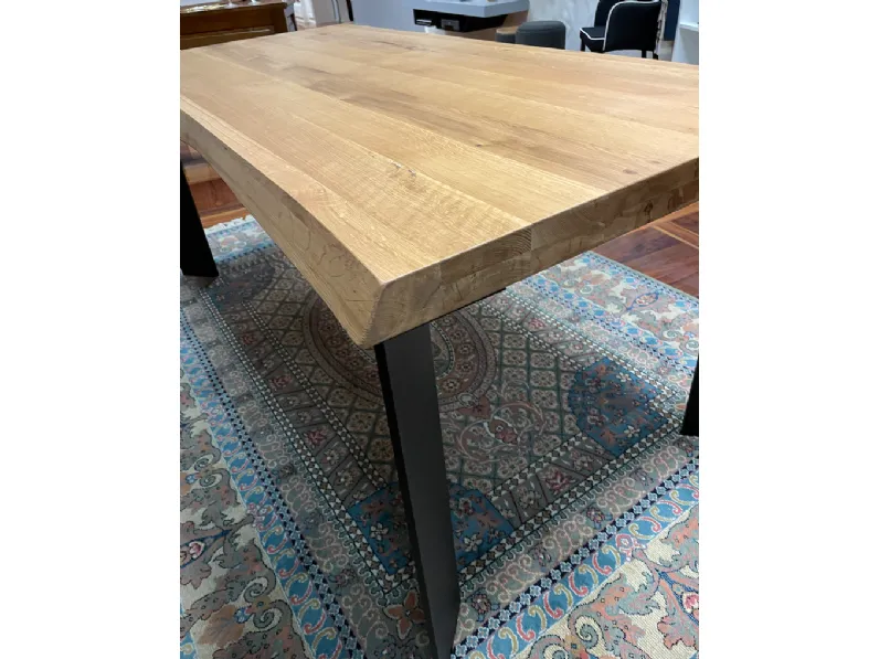 Tavolo rettangolare in legno Rovere di Artigianale in Offerta Outlet
