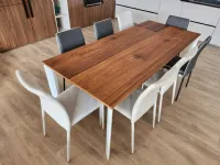Tavolo con piano in legno rettangolare di Natisa a PREZZO OUTLET 