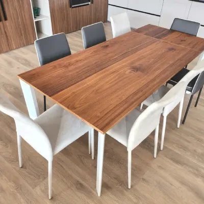 Tavolo con piano in legno rettangolare di Natisa a PREZZO OUTLET 