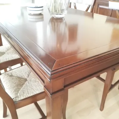 Tavolo rettangolare in legno Tavolo  e sedie  artigianali di Artigianale in Offerta Outlet