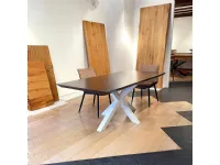 Tavolo rettangolare in legno Tavolo in legno massello di castagno. stella 45w Artigianale in Offerta Outlet