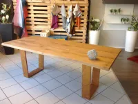 Tavolo rettangolare in legno Tavolo in legno massello e metallo Artigianale in Offerta Outlet