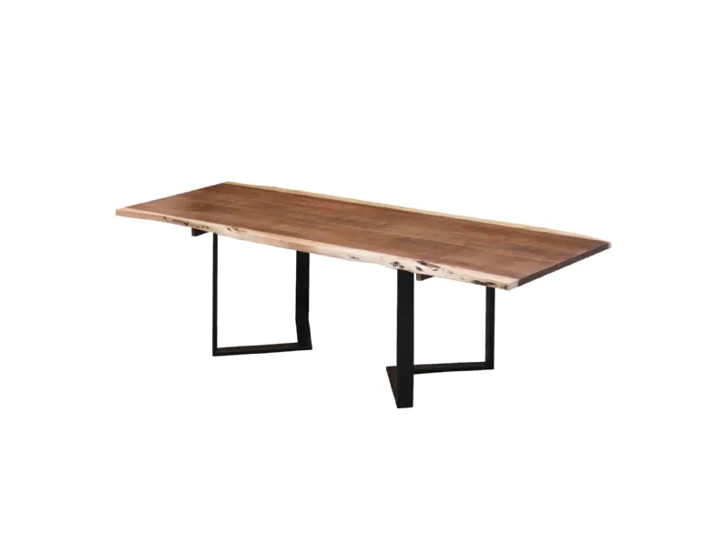 Tavolo rettangolare in legno Tavolo industrial design vintage in offerta Outlet etnico in Offerta Outlet
