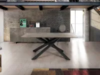 Tavolo rettangolare in legno Tavolo rovere grigio e rovere mielato fine serie di Md work in Offerta Outlet