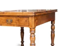 Tavolo rettangolare in legno Tornito Artigianale in Offerta Outlet