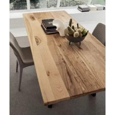 Tavolo rettangolare in legno Wood Artigianale in Offerta Outlet