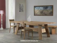 Tavolo rettangolare in legno Zagabria di Pizzolato in Offerta Outlet