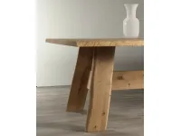 Tavolo rettangolare in legno Zagabria di Pizzolato in Offerta Outlet