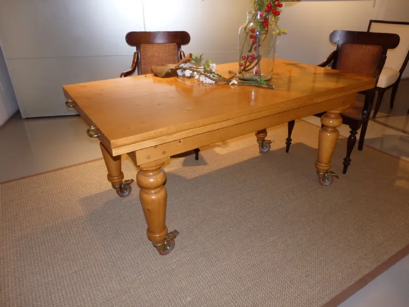 Tavolo rettangolare in legno Zic Artigianale in Offerta Outlet