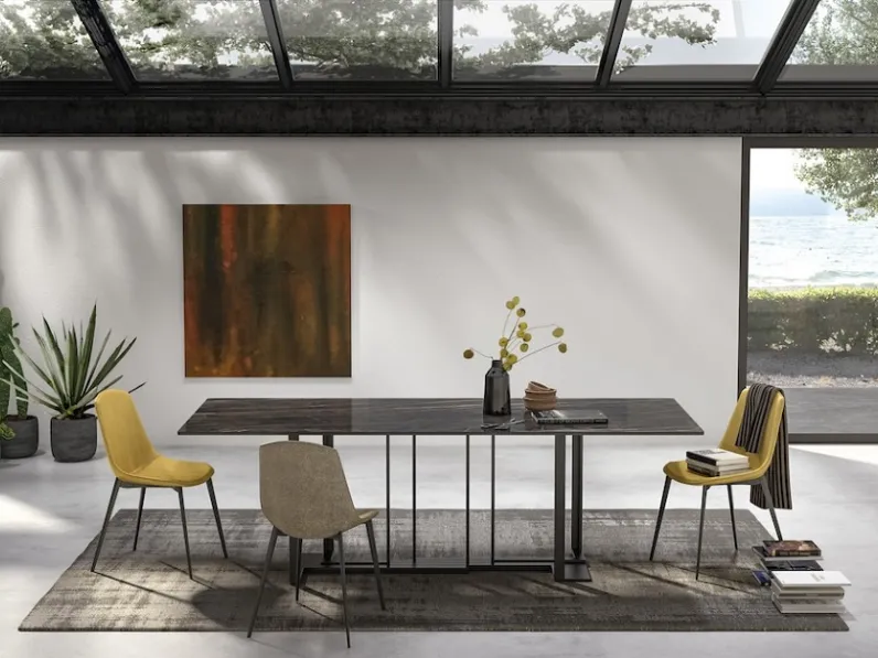 Tavolo rettangolare in vetro Accademia 200 Point house in Offerta Outlet